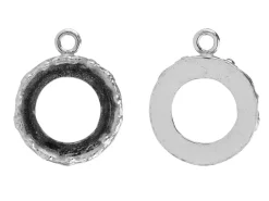 Sterling Silver Round Filigree Bezel Cup 14mm
