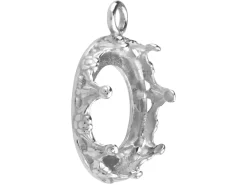 Sterling Silver Round Filigree Bezel Cup 14mm