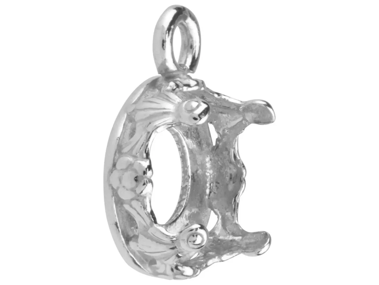 Sterling Silver Round Filigree Bezel Cup 8mm