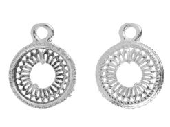 Sterling Silver Round Filigree Bezel Cup 10mm