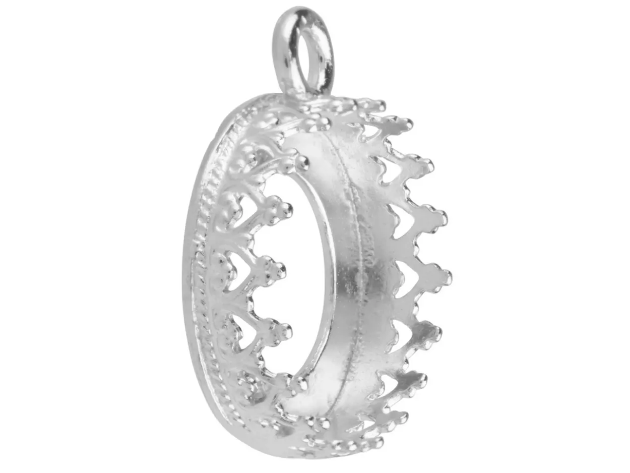 Sterling Silver Round Filigree Bezel Cup 12mm