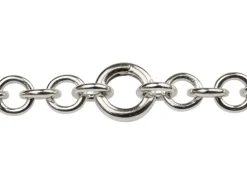 Sterling Silver Round Heavyset Spring Gate Clasp 15 X 3mm