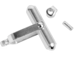 Sterling Silver Round Swivel Cufflink With Separate Joint And Rivet Pin