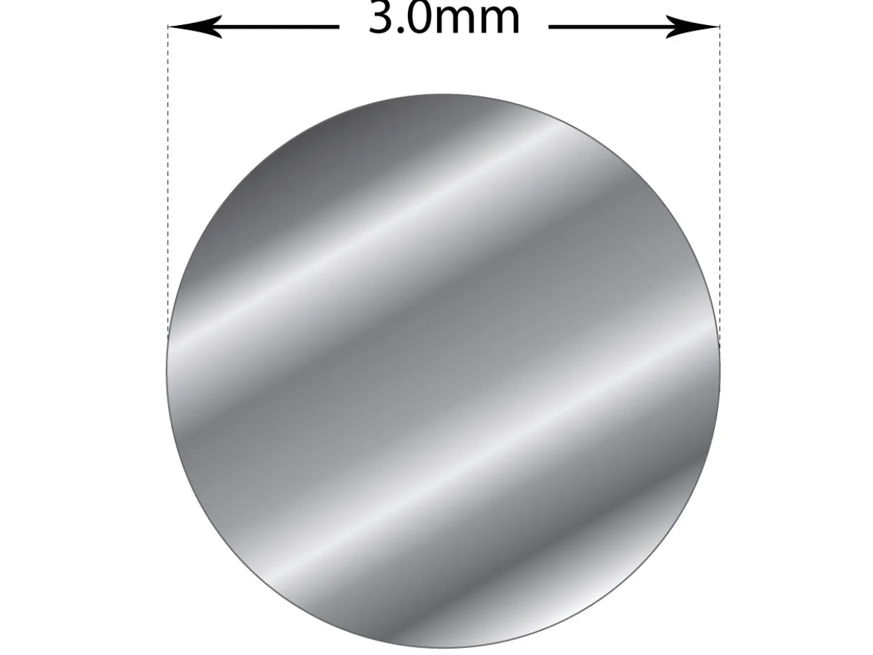Sterling Silver Round Wire 3.00mm Fully Annealed, 100% Recycled Silver