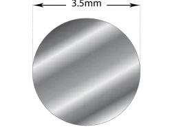 Sterling Silver Round Wire 3.50mm Fully Annealed, 100% Recycled Silver