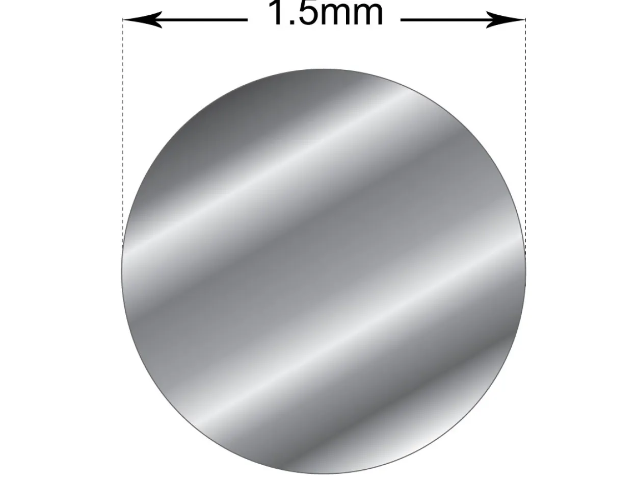Sterling Silver Round Wire 1.50mm X 500mm, Fully Annealed, Pre-cut, 100% Recycled Silver