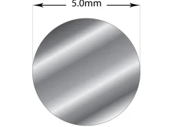 Sterling Silver Round Wire 5.00mm Fully Annealed, 100% Recycled Silver