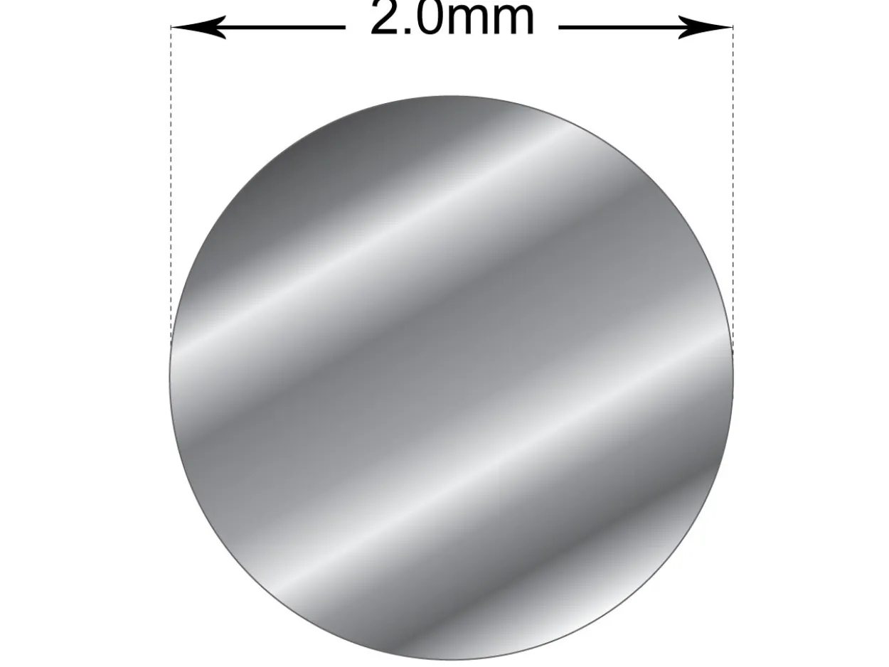 Sterling Silver Round Wire 2.00mm X 500mm, Fully Annealed, Pre-cut, 100% Recycled Silver