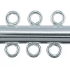 Sterling Silver 3 Row Tube Clasp 21x4mm