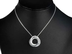 Sterling Silver Russian Trio Ring Necklet