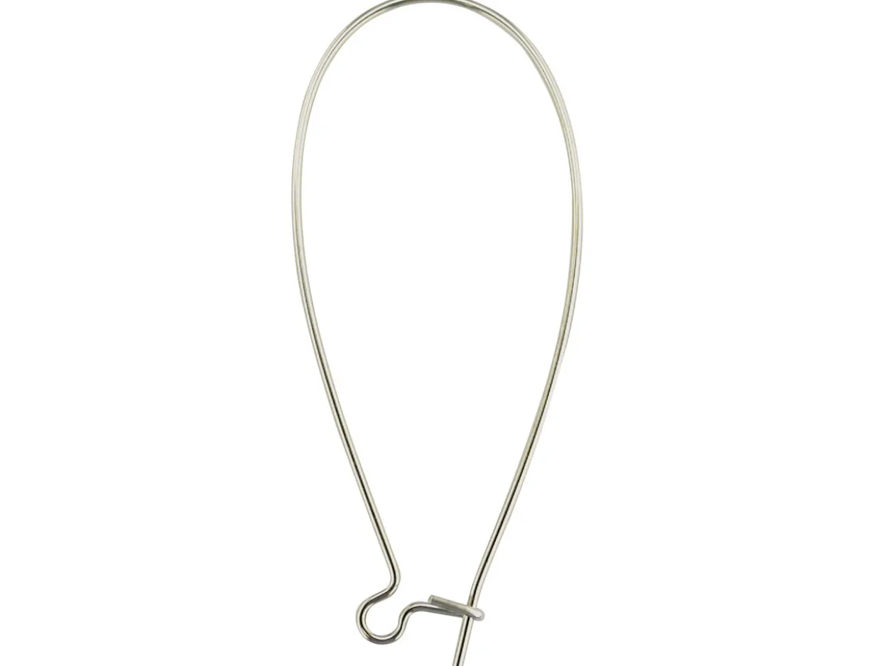 Sterling Silver Safety Wire, Pack of 10, Extra Large, Height 46mm