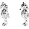 Sterling Silver Seahorse Stud Earrings