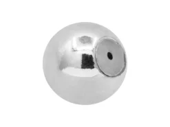 Sterling Silver Silicone Stopper Round 5mm Bead