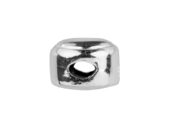 Sterling Silver Silicone Stopper Ellipse 7mm Bead