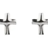 Sterling Silver Small Cross Stud Earrings