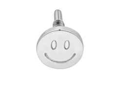 Sterling Silver Smiley Face Labret Post 3mm