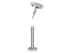 Sterling Silver Smiley Face Labret Post 3mm