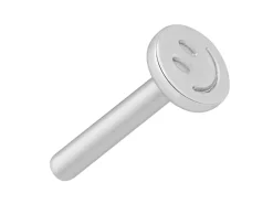 Sterling Silver Smiley Labret Stud Earrings