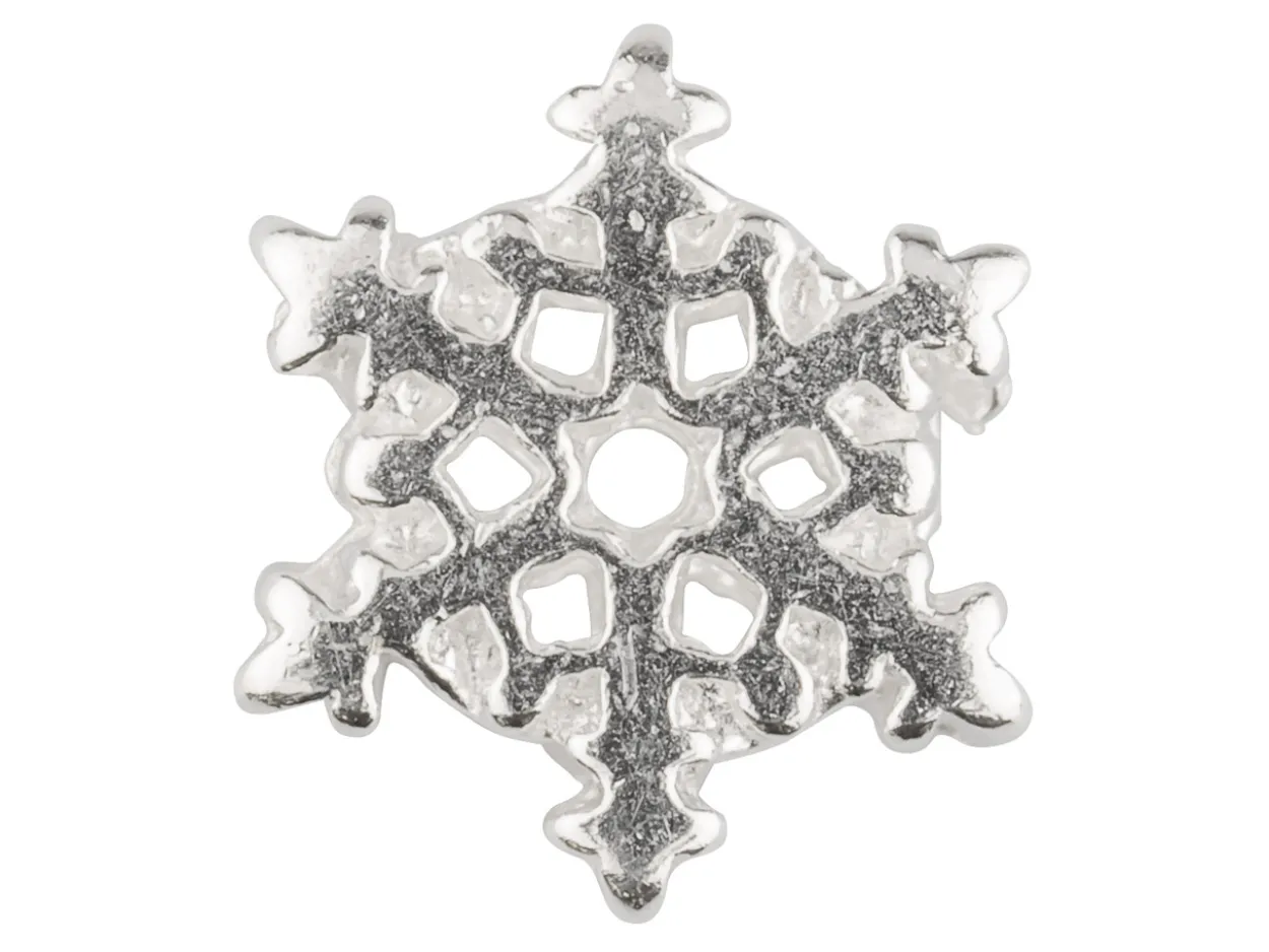 Sterling Silver Snowflake Charm Bead