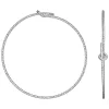 Sterling Silver Sparkle Beading Hoop Earrings 30mm Pack of 6
