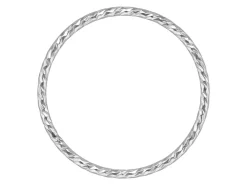 Sterling Silver Sparkle Ring 1mm Size L1/2