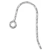 Sterling Silver Sparkle Twisted Hookwires With Loop 19x11mm Pack of 6