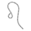 Sterling Silver Sparkle Twisted Hookwires 20x8.5mm Pack of 6
