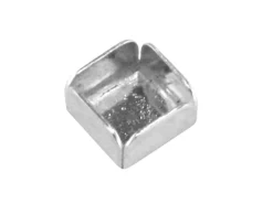 Sterling Silver Square Bezel Cup 4mm, Pack of 6