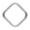 Sterling Silver Square Connector Charms 6mm Pack of 10