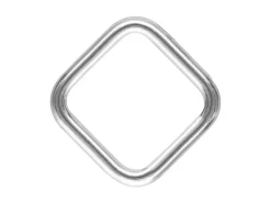 Sterling Silver Square Connector Charms 6mm Pack of 10
