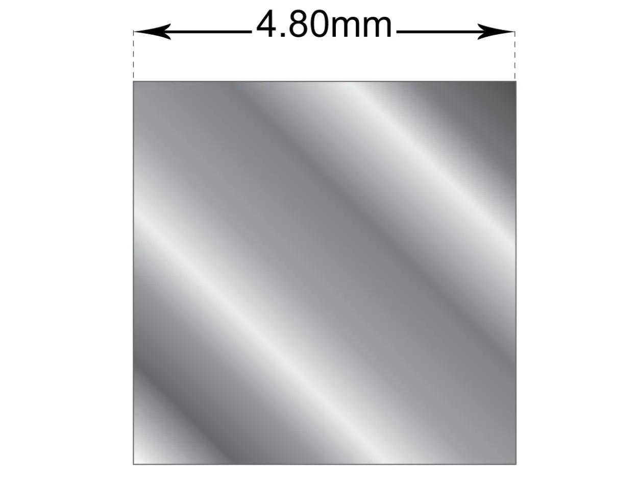 Sterling Silver Square Wire 4.80mm Fully Annealed, 100% Recycled Silver
