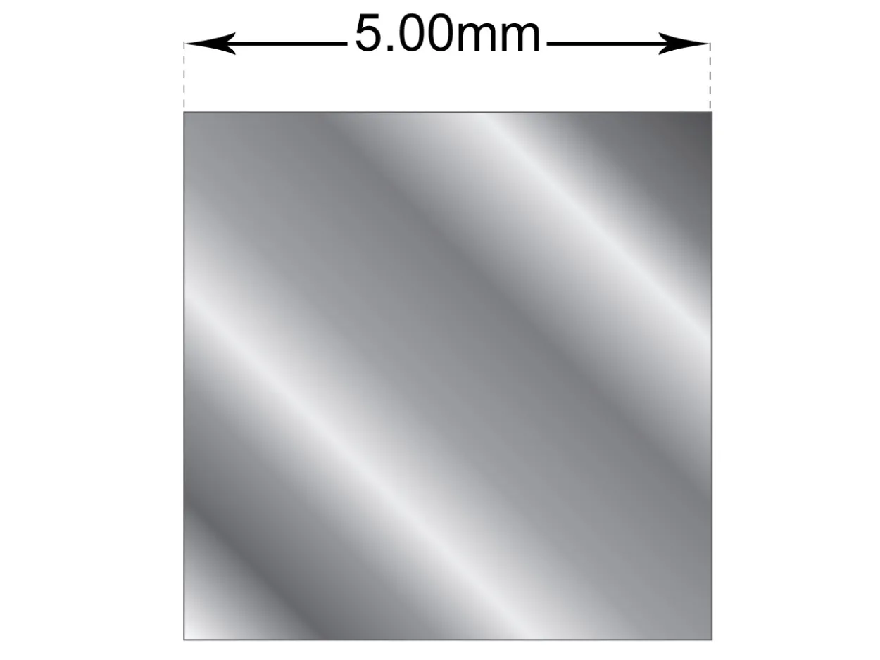Sterling Silver Square Wire 5.00mm Fully Annealed, 100% Recycled Silver