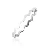 Sterling Silver Squiggle Wave Design Ring Size O