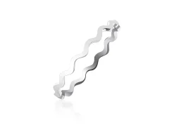 Sterling Silver Squiggle Wave Design Ring Size O