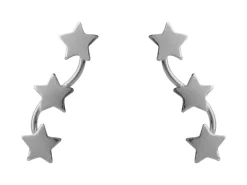 Sterling Silver Star Bar Design Earrings