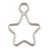 Sterling Silver Star Charm Drop Connector, 10mm