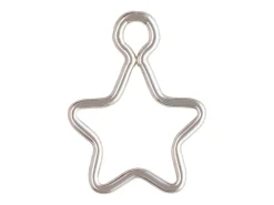 Sterling Silver Star Charm Drop Connector, 10mm