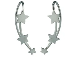 Sterling Silver Star Ear Climber Earrings