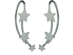 Sterling Silver Star Ear Climber Earrings