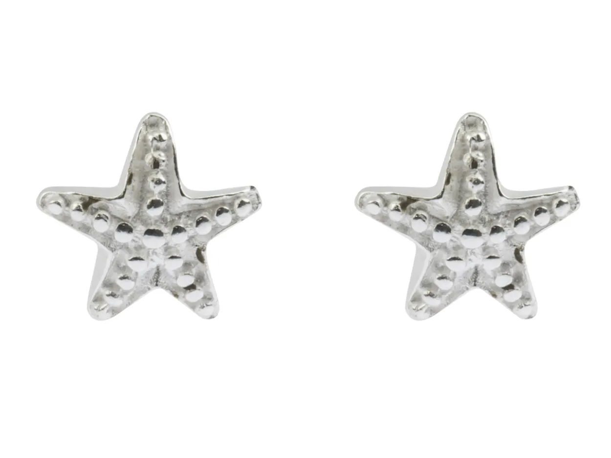 Sterling Silver Starfish Stud Earrings