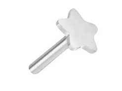Sterling Silver Star Labret Tube 4.5mm