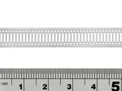 Sterling Silver Stencil Ribbon Gallery Strip 8.4mm