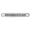 Sterling Silver Stone Set Connector 15mm Pack of 2, 100% Recycled Silver