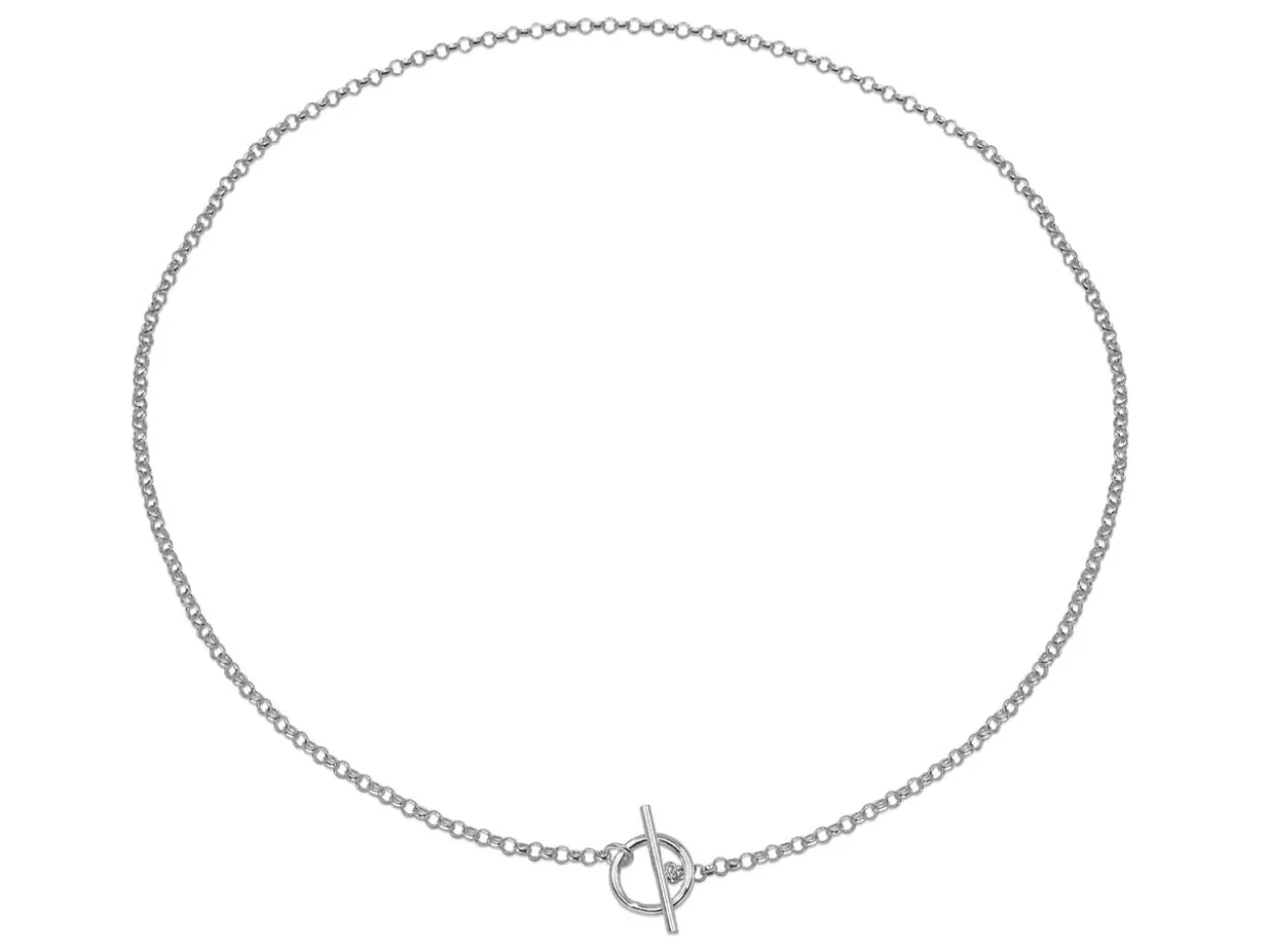 Sterling Silver T-bar Necklet