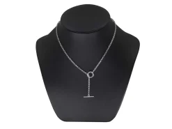 Sterling Silver T-bar Necklet