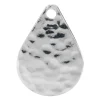 Sterling Silver Teardrop Hammered Blank 10x14mm Pack of 3