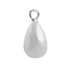 Sterling Silver Teardrop Solid Bead 10mm, 100% Recycled Silver