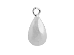 Sterling Silver Teardrop Solid Bead 10mm, 100% Recycled Silver