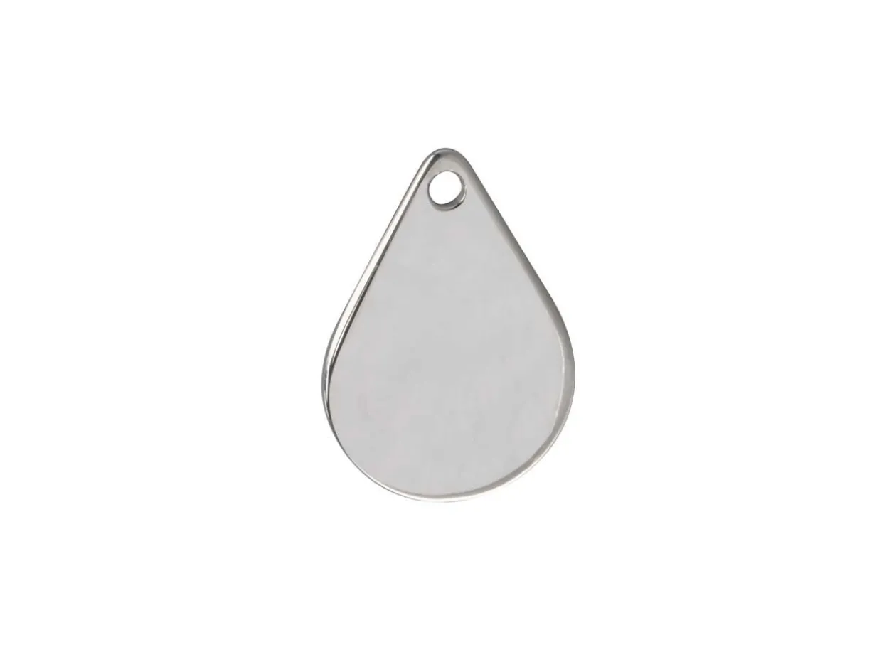 Sterling Silver Teardrop 10x14mm Stamping Blank Pack of 5