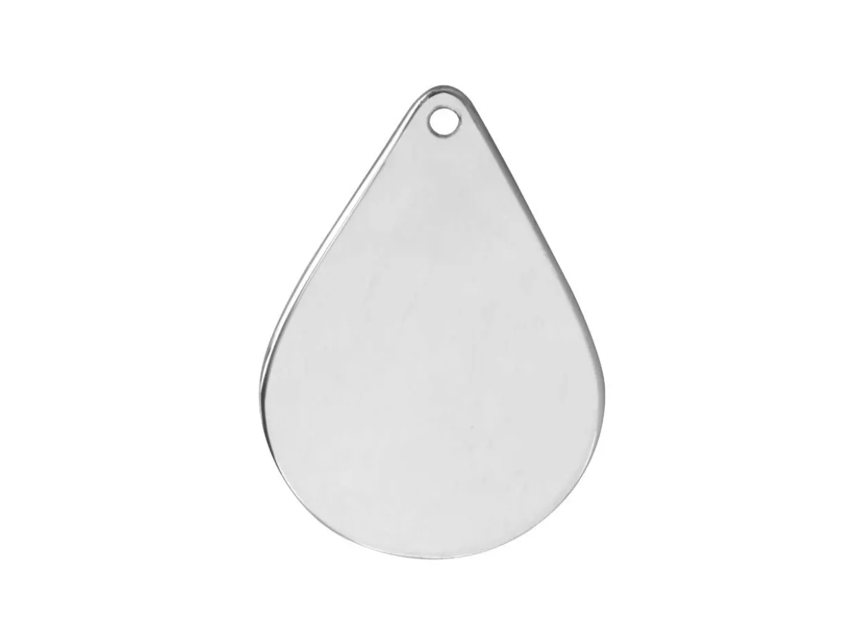 Sterling Silver Teardrop 15x21mm Stamping Blank Pack of 3